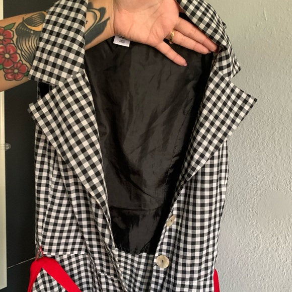 B&W gingham button down maxi dress - Picture 8 of 8